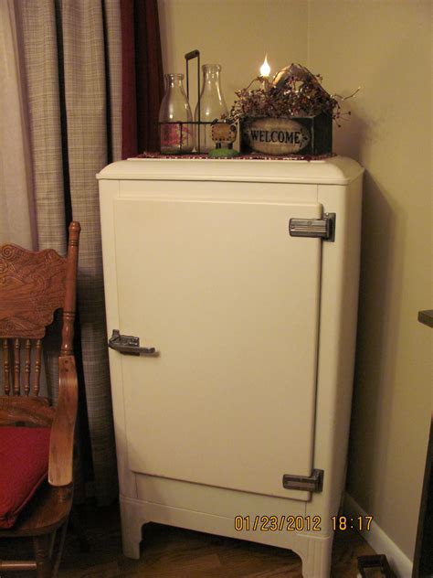 1940 metal ice box|old fashioned ice box refrigerator.